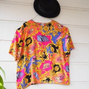 {Vintage} Shell Printed Blouse!